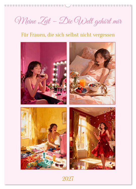 Produktbild: Meine Zeit &ndash; Die Welt geh&ouml;rt mir (Wandkalender 2027 DIN A2 hoch), CALVENDO Monatskalender