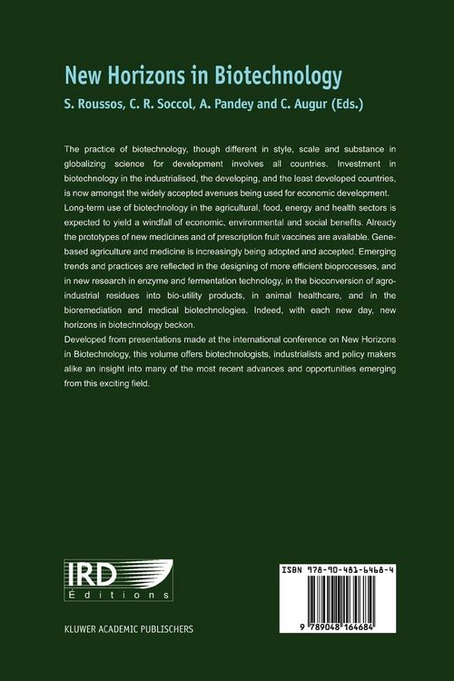 Produktbild: New Horizons in Biotechnology