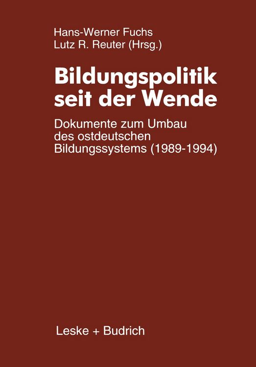 Produktbild: Bildungspolitik seit der Wende