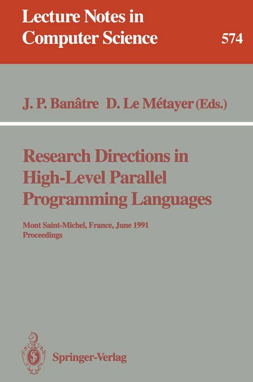 Produktbild: Research Directions in High-Level Parallel Programming Languages