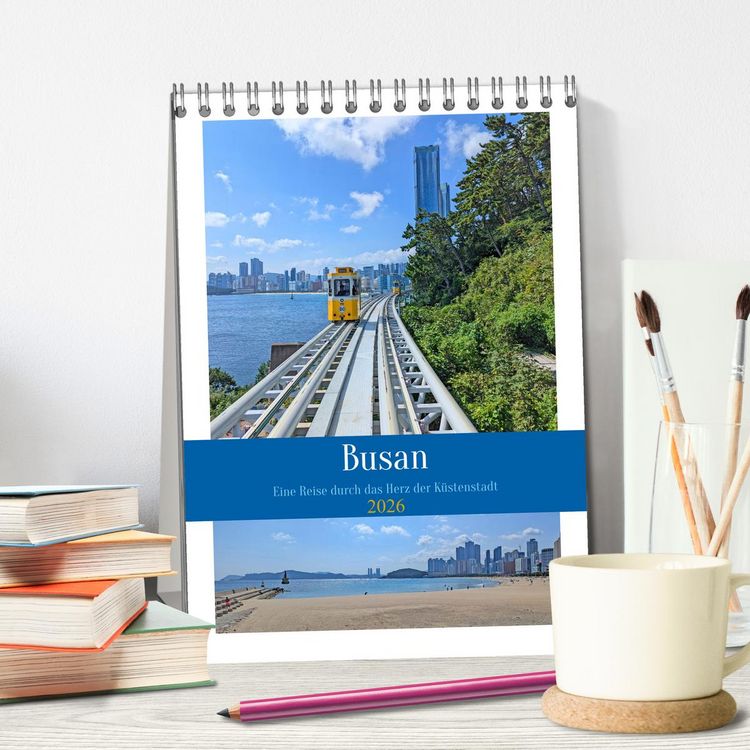 Produktbild: Busan - Eine Reise durch das Herz der K&uuml;stenstadt (Tischkalender 2026 DIN A5 hoch), CALVENDO Monatskalender