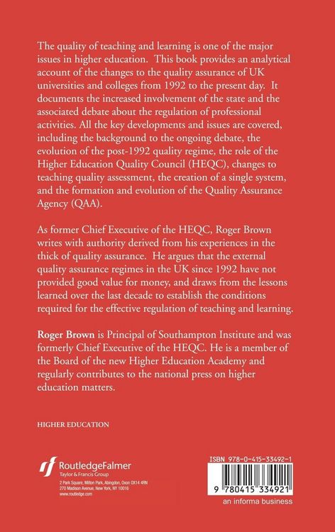 Produktbild: Quality Assurance in Higher Education