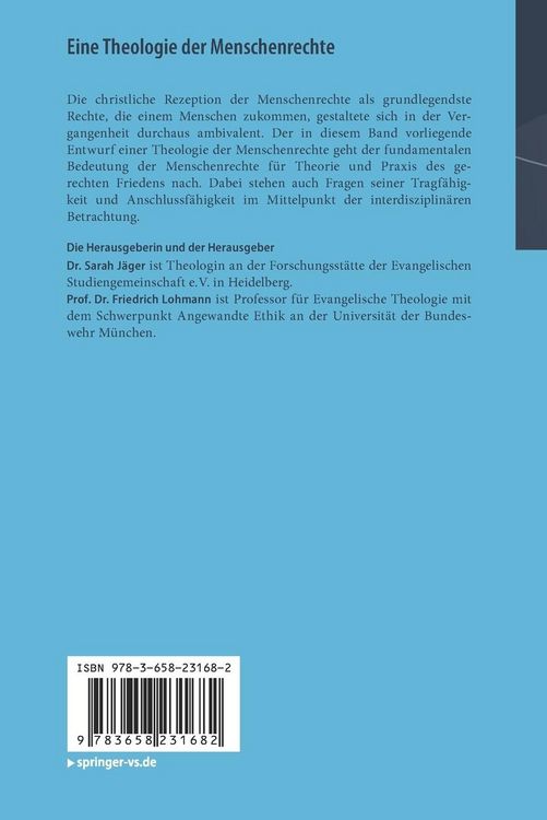 Produktbild: Eine Theologie der Menschenrechte