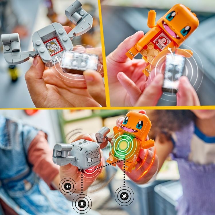 Produktbild: LEGO Pok&eacute;mon SMART Play: Glumandas und Kleinsteins H&ouml;hlenduell kompatibles Set 72157