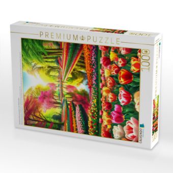 Produktbild: CALVENDO Puzzle Keukenhofs Blumenparadies in den Niederlanden | 1000 Teile Lege-Gr&ouml;&szlig;e 64x48cm Foto-Puzzle f&uuml;r gl&uuml;ckliche Stunden
