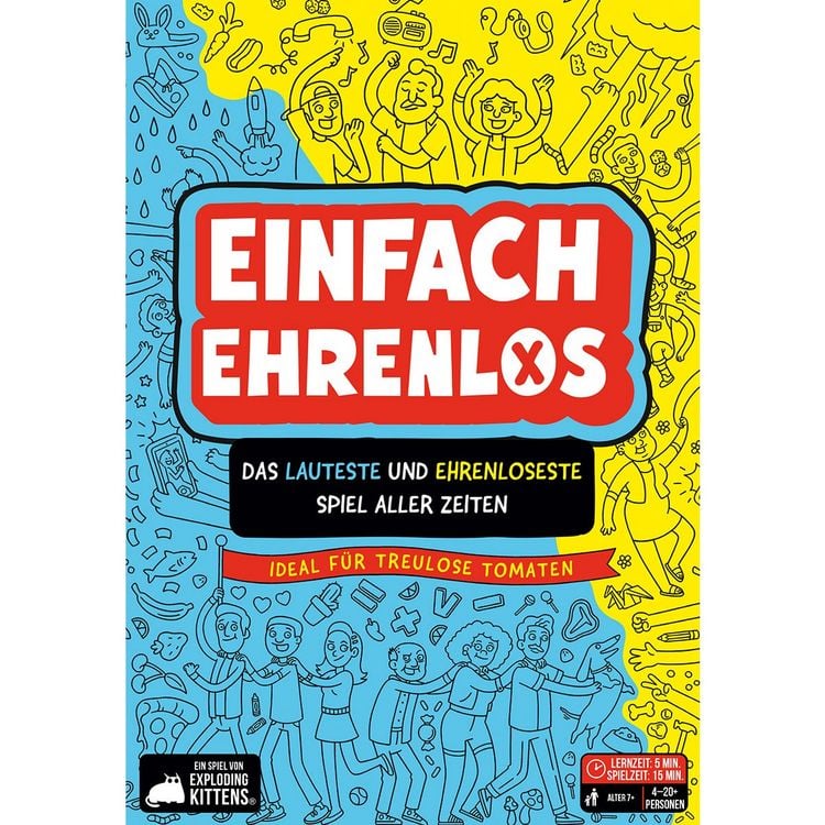 Produktbild: Exploding Kittens - Einfach Ehrenlos, Partyspiel