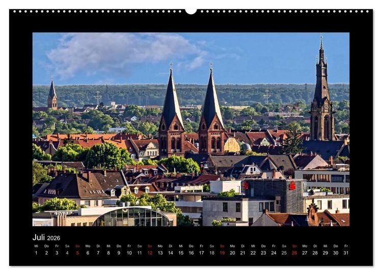 Produktbild: Heidelberg Views - Heidelberger Ansichten (Wandkalender 2026 DIN A2 quer), CALVENDO Monatskalender