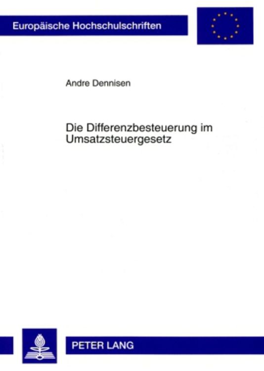 Produktbild: Die Differenzbesteuerung im Umsatzsteuergesetz