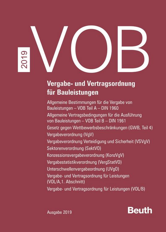 Produktbild: VOB Zusatzband 2019
