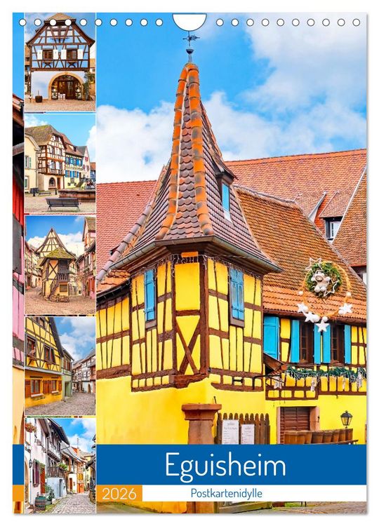 Produktbild: Eguisheim - Postkartenidylle (Wandkalender 2026 DIN A4 hoch), CALVENDO Monatskalender
