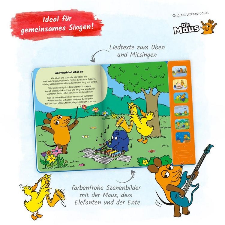 Produktbild: Tr&ouml;tsch Die Maus Soundbuch Erste Kinderlieder