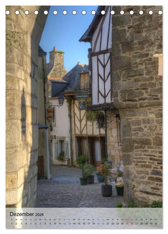 Produktbild: Bretagne. Traumhafte Gesichter einer Region (Tischkalender 2026 DIN A5 hoch), CALVENDO Monatskalender