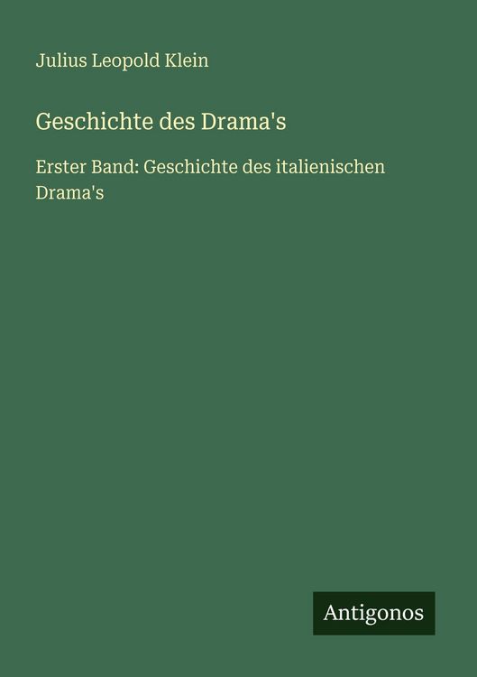 Produktbild: Geschichte des Drama's