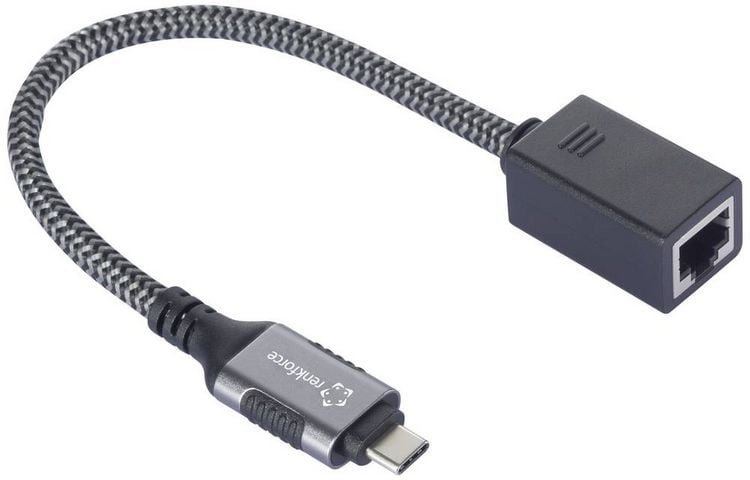 Produktbild: Renkforce USB-C&reg; to Gigabit Ethernet Mini Adapter Netzwerkadapter USB-A (USB 3.2 Gen 1)