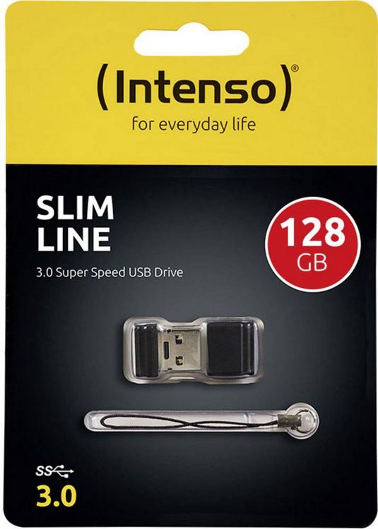 Produktbild: Intenso Slim Line USB-Stick 128 GB Schwarz 3532491 USB-A (USB 3.2 Gen 1)