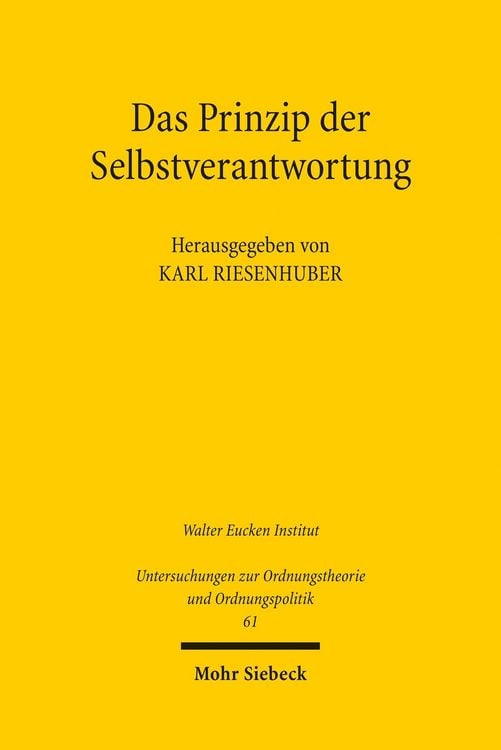 Produktbild: Das Prinzip der Selbstverantwortung