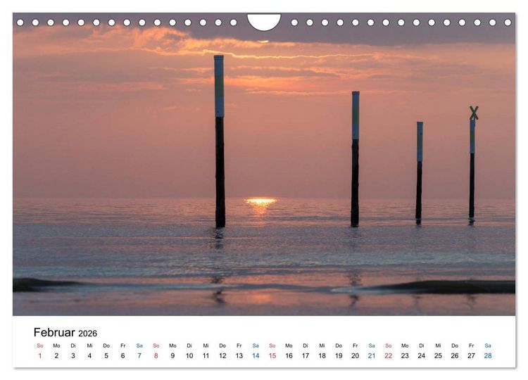 Produktbild: Lichtstimmungen in Sankt Peter-Ording (Wandkalender 2026 DIN A4 quer), CALVENDO Monatskalender