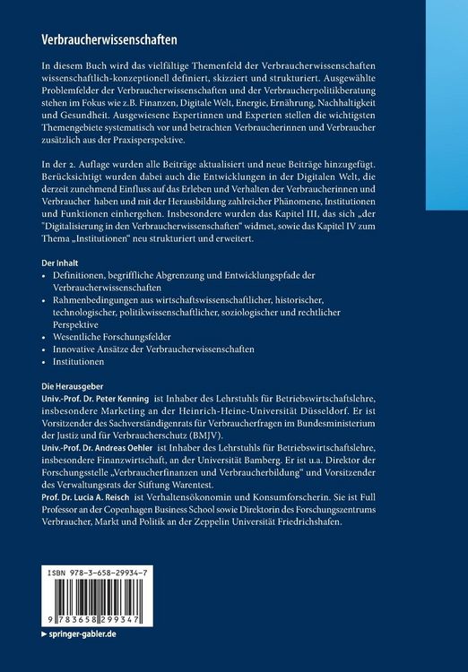 Produktbild: Verbraucherwissenschaften
