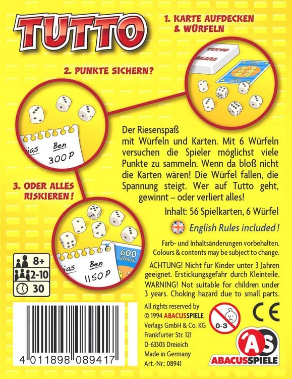 Produktbild: Abacusspiele - Tutto!