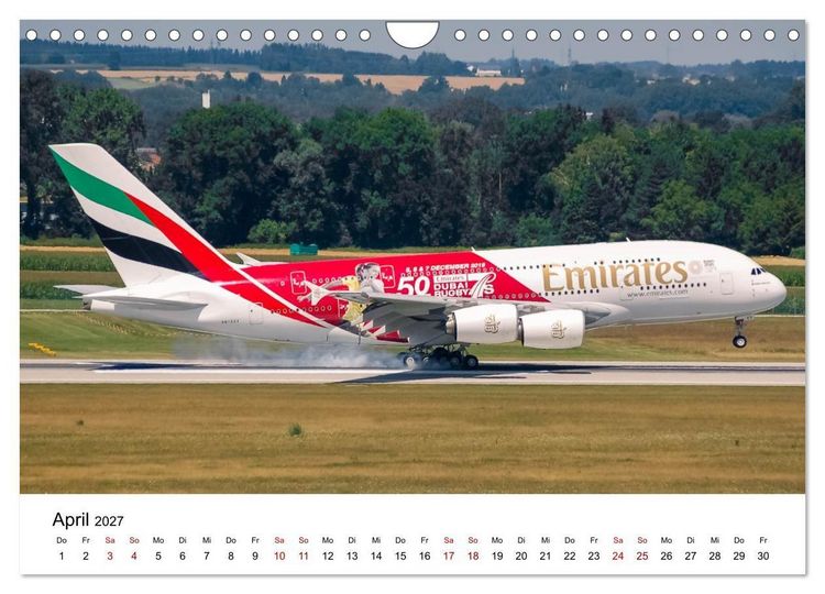 Produktbild: Flugzeuge von Airbus 2027 (Wandkalender 2027 DIN A4 quer), CALVENDO Monatskalender