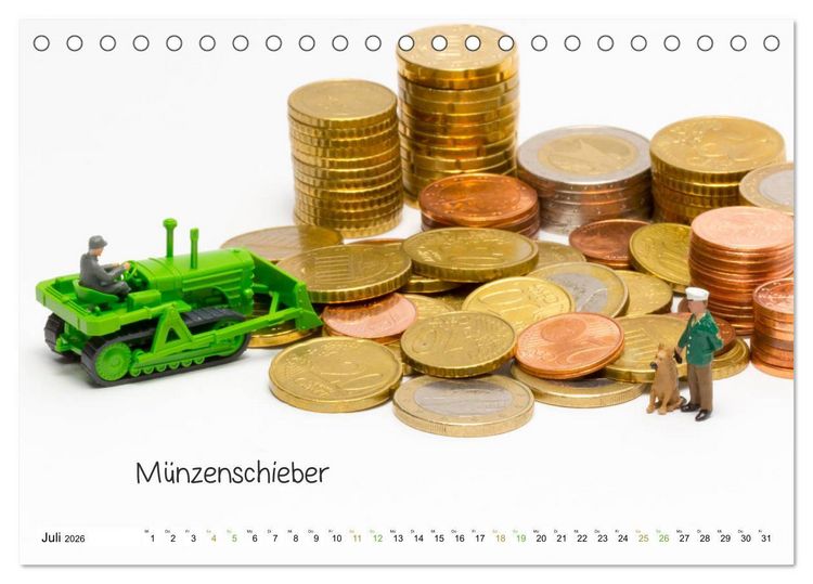 Produktbild: Uhraufzieher ... und andere Mini-Welten (Tischkalender 2026 DIN A5 quer), CALVENDO Monatskalender