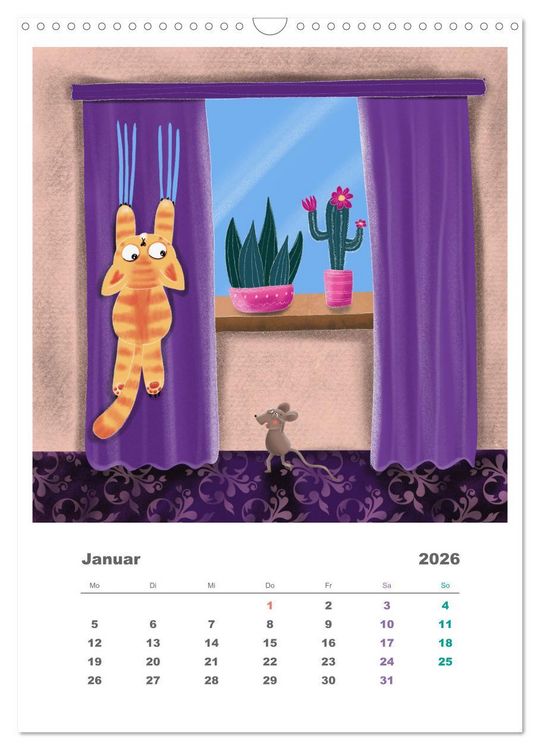 Produktbild: Leopold der Dritte - Ein Kater zum Knuddeln (Wandkalender 2026 DIN A3 hoch), CALVENDO Monatskalender