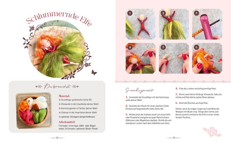 Produktbild: Zauberhaft gefilzt: Wichtel, Elfen & Co. ganz einfach aus M&auml;rchenwolle filzen