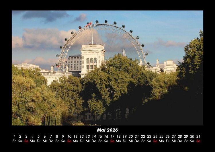 Produktbild: London 2026 Fotokalender DIN A3
