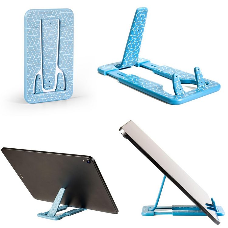 Produktbild: Flexistand Pro blau Geometrical &ndash; Flexibler Handy- & Tabletst&auml;nder