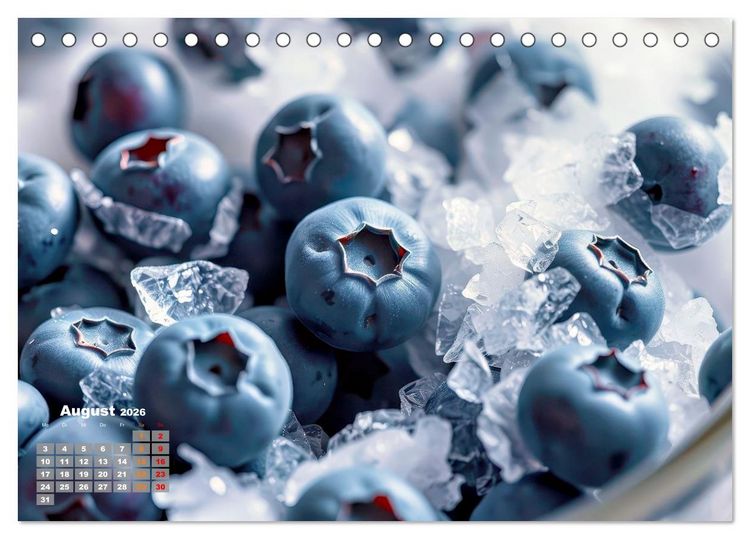 Produktbild: Superfood Blaubeeren und Erdbeeren (Tischkalender 2026 DIN A5 quer), CALVENDO Monatskalender