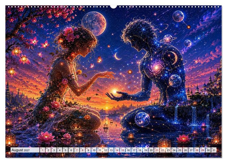 Produktbild: Traumwelten zwischen Zeit und Fantasie (hochwertiger Premium Wandkalender 2027 DIN A2 quer), Kunstdruck in Hochglanz