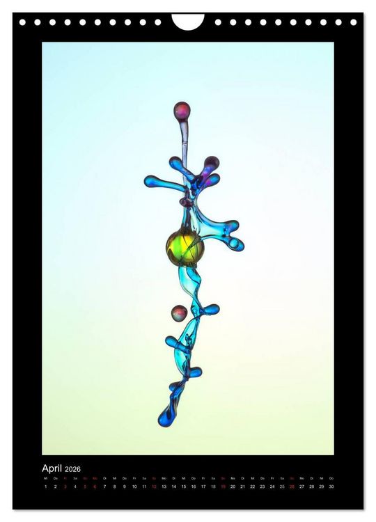 Produktbild: Liquid Art - Wassertropfen in Perfektion (Wandkalender 2026 DIN A4 hoch), CALVENDO Monatskalender