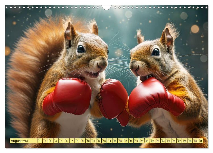 Produktbild: Eichh&ouml;rnchen im Erlebnishunger (Wandkalender 2026 DIN A3 quer), CALVENDO Monatskalender