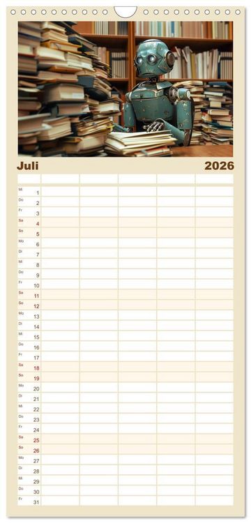 Produktbild: Familienplaner 2026 - In Zukunft &auml;ndert sich nicht viel mit 5 Spalten (Wandkalender, 21 x 45 cm) CALVENDO