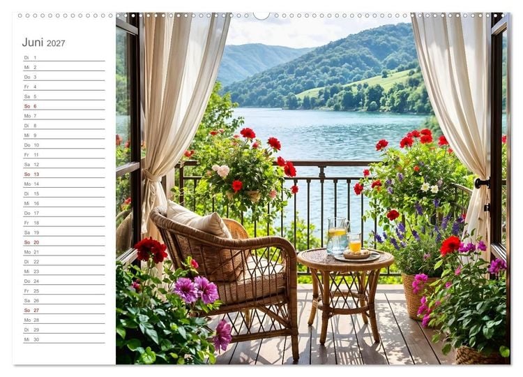 Produktbild: Zuhause im Augenblick - Lieblingspl&auml;tze zum Innehalten (hochwertiger Premium Wandkalender 2027 DIN A2 quer), Kunstdruck in Hochglanz
