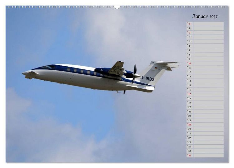 Produktbild: Flugzeuge &ndash; Starts und Landeanfl&uuml;ge Geburtstagsplaner (hochwertiger Premium Wandkalender 2027 DIN A2 quer), Kunstdruck in Hochglanz