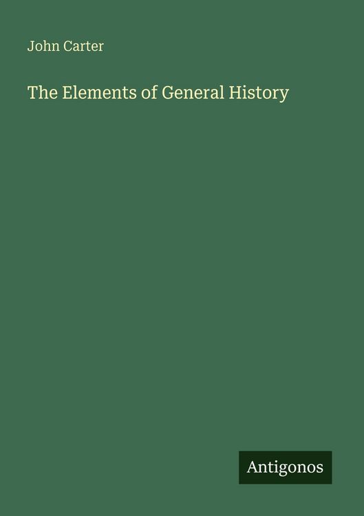 Produktbild: The Elements of General History