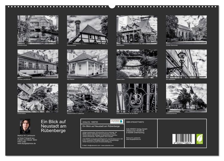 Produktbild: Ein Blick auf Neustadt am R&uuml;benberge (hochwertiger Premium Wandkalender 2026 DIN A2 quer), Kunstdruck in Hochglanz