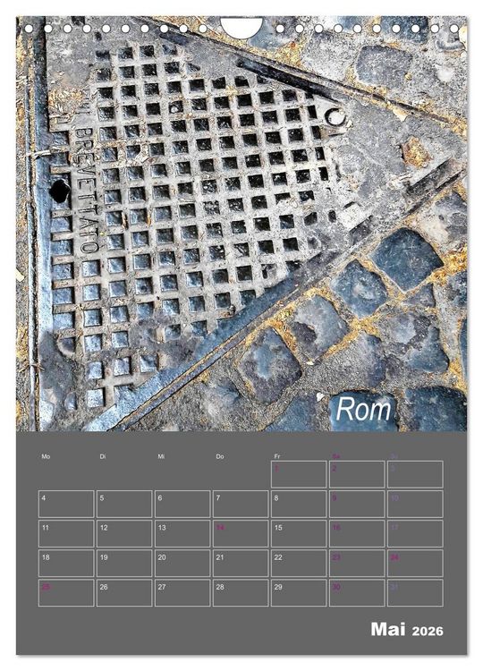 Produktbild: Faszination Kanaldeckel (Wandkalender 2026 DIN A4 hoch), CALVENDO Monatskalender