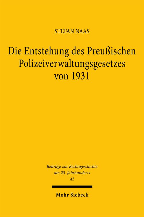 Produktbild: Die Entstehung des Preu&szlig;ischen Polizeiverwaltungsgesetzes von 1931