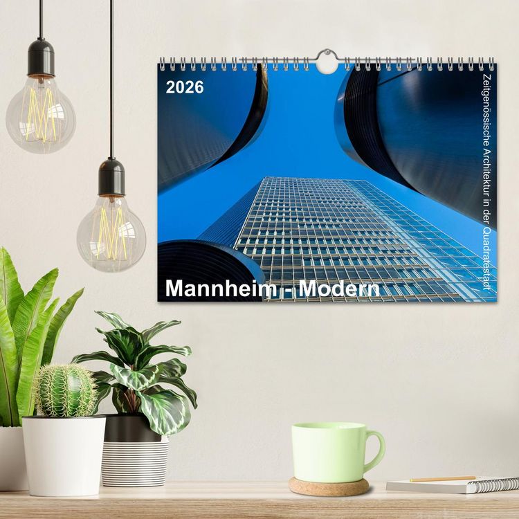 Produktbild: Mannheim Modern. Zeitgen&ouml;ssische Architektur in der Quadratestadt. (Wandkalender 2026 DIN A4 quer), CALVENDO Monatskalender