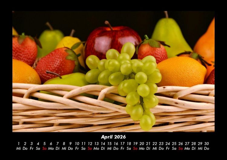 Produktbild: Obstkalender 2026 Fotokalender DIN A3