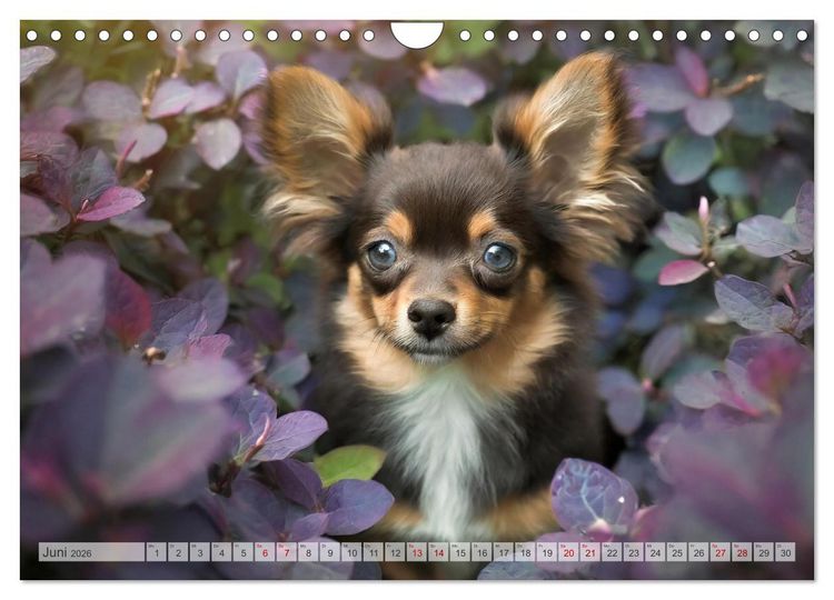 Produktbild: Chihuahuas - Kleine Hunde - gro&szlig;e Temperamentb&uuml;ndel (Wandkalender 2026 DIN A4 quer), CALVENDO Monatskalender