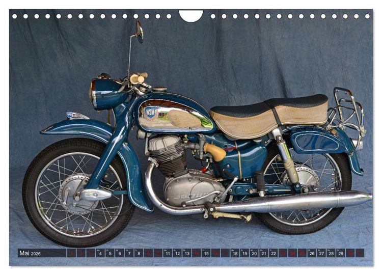 Produktbild: Deutsche Motorrad - Legenden - Rollende Kunstwerke aus alten Zeiten (Wandkalender 2026 DIN A4 quer), CALVENDO Monatskalender