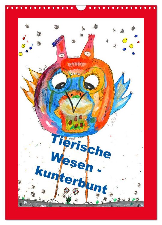 Produktbild: Tierische Wesen - kunterbunt (Wandkalender 2026 DIN A3 hoch), CALVENDO Monatskalender