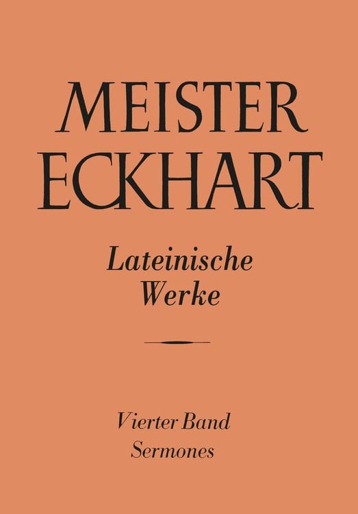 Produktbild: Meister Eckhart. Lateinische Werke Band 4: