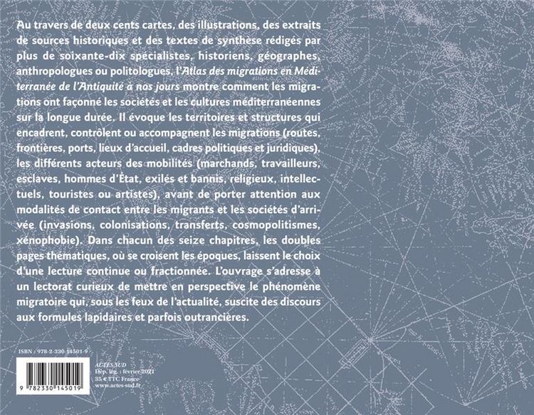 Produktbild: Atlas des migrations en M&eacute;diterran&eacute;e : de l'Antiquit&eacute; &agrave; nos jours