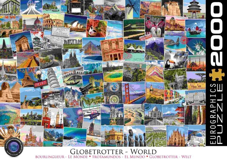 Produktbild: Puzzle 2000 Teile - Globetrotter World