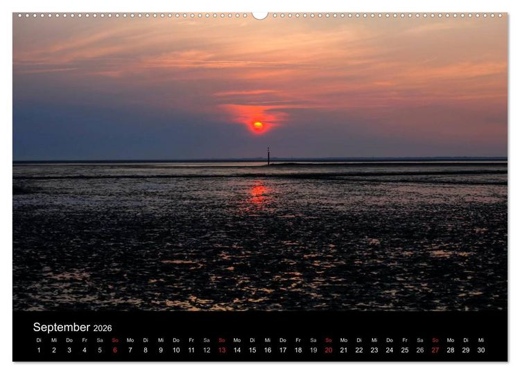 Produktbild: Wattenmeer (Wandkalender 2026 DIN A2 quer), CALVENDO Monatskalender