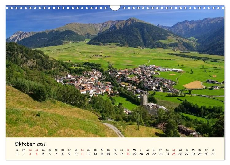 Produktbild: Vinschgau - Die Sonnenseite S&uuml;dtirols (Wandkalender 2026 DIN A3 quer), CALVENDO Monatskalender